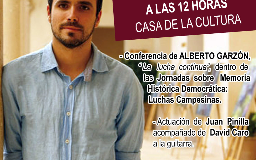 CAMBIO DE FECHA: Conferencia de Alberto Garzón