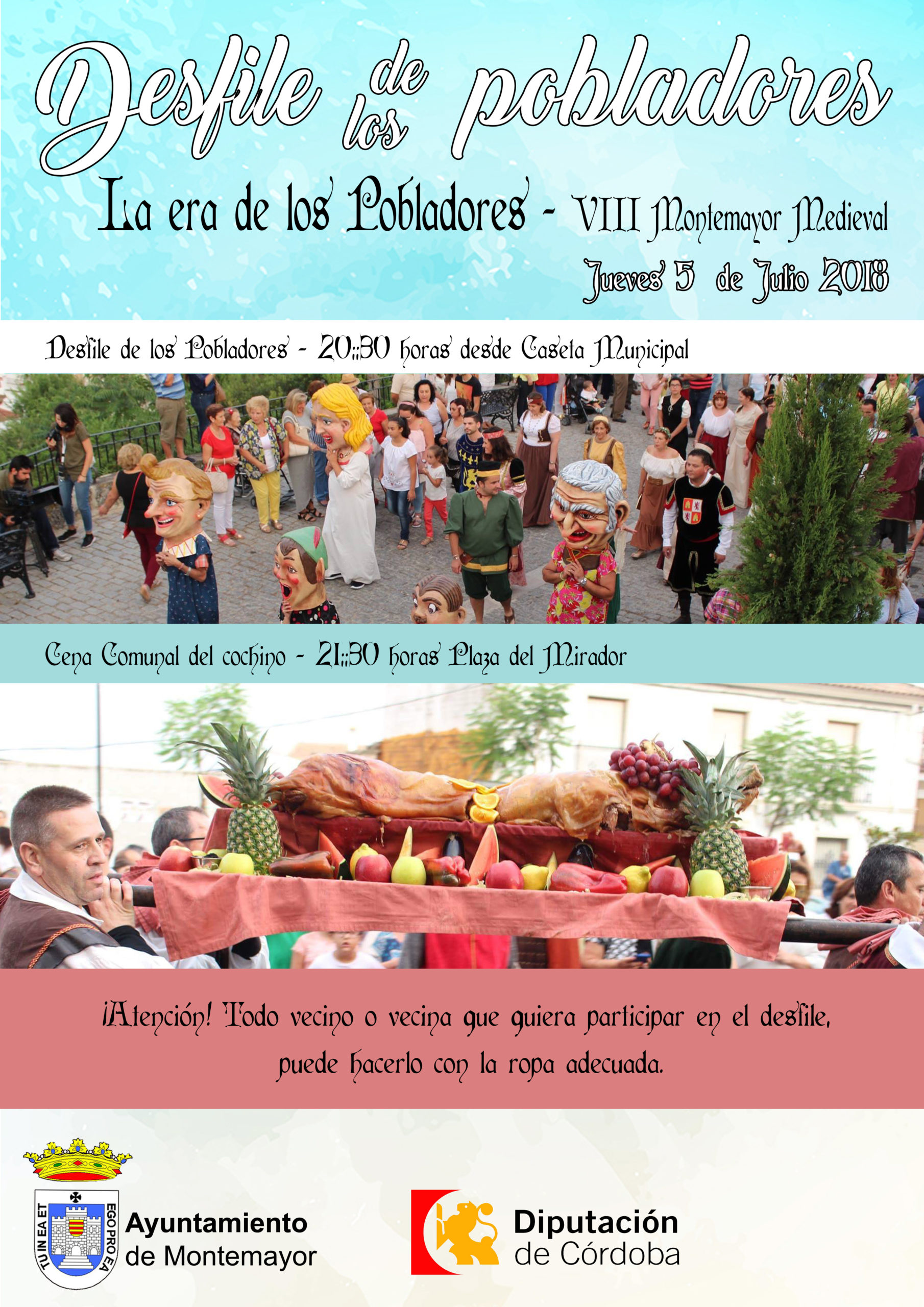 Desfile de los pobladores. VIII Montemayor Medieval. 1