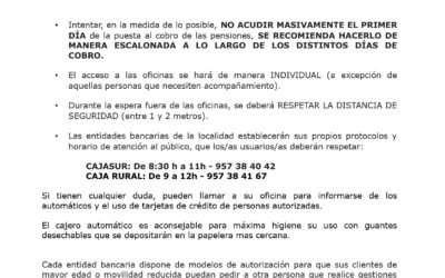 Recomendaciones asistencia entidades bancarias