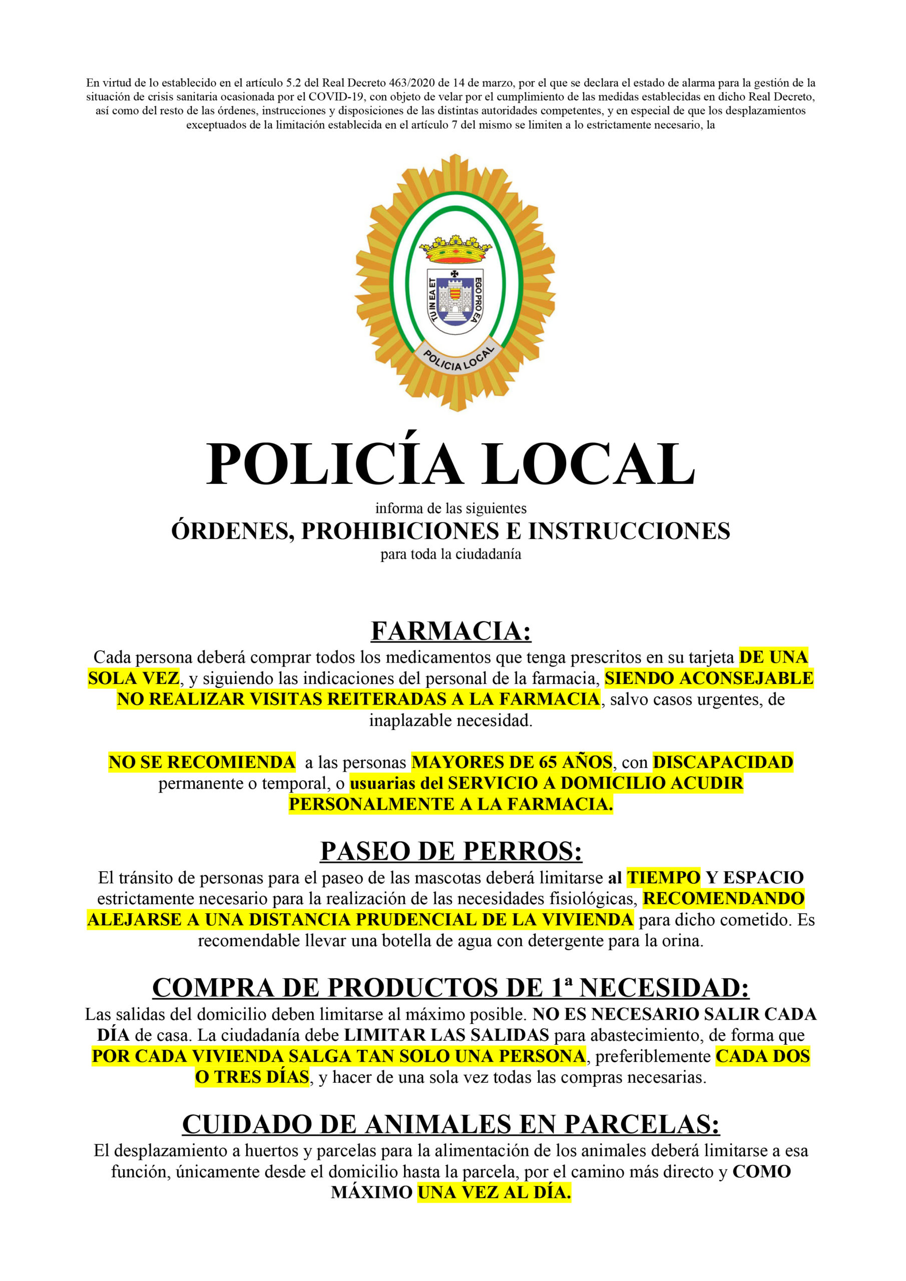 INSTRUCCIONES POLICIA LOCAL SALIDAS DEL HOGAR 1