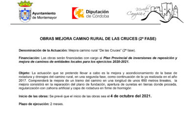 Obras Mejora Camino Rural de las Cruces (2ª Fase)